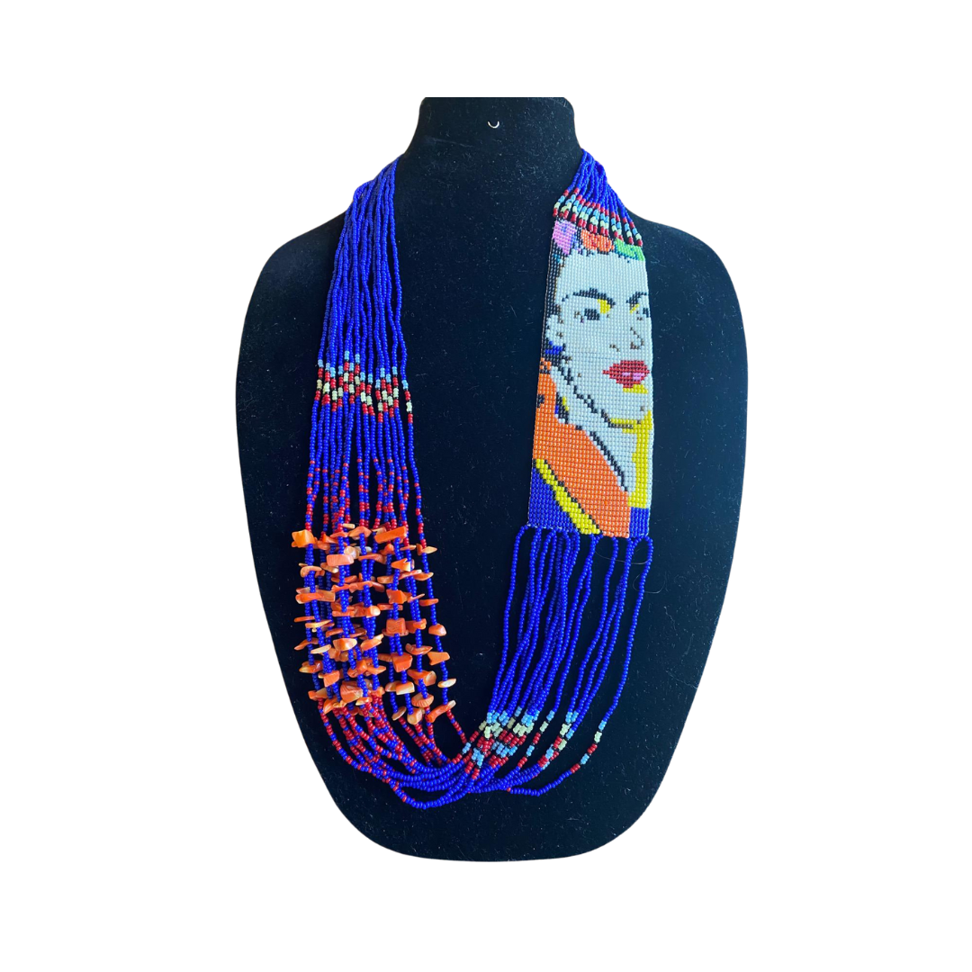 Necklace royal blue